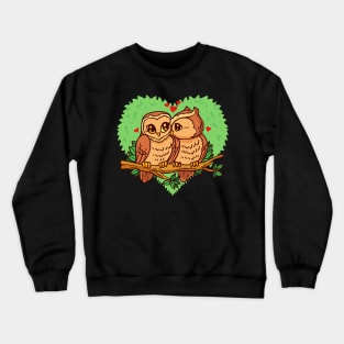 Cute Owl Couple Crewneck Sweatshirt